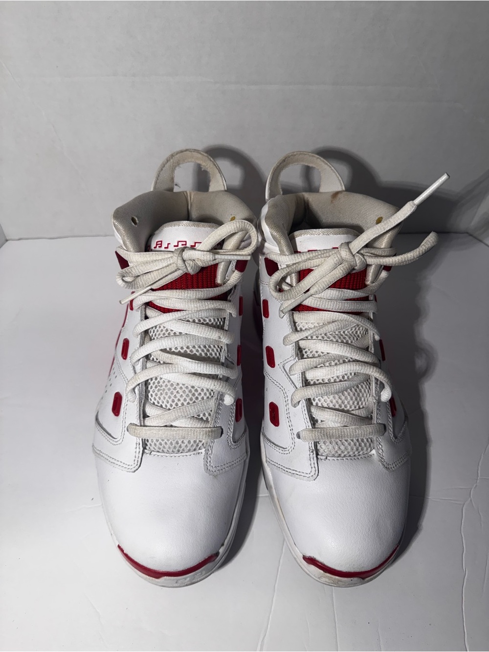 Jordan 6-17-23 White Fire Red Sneakers